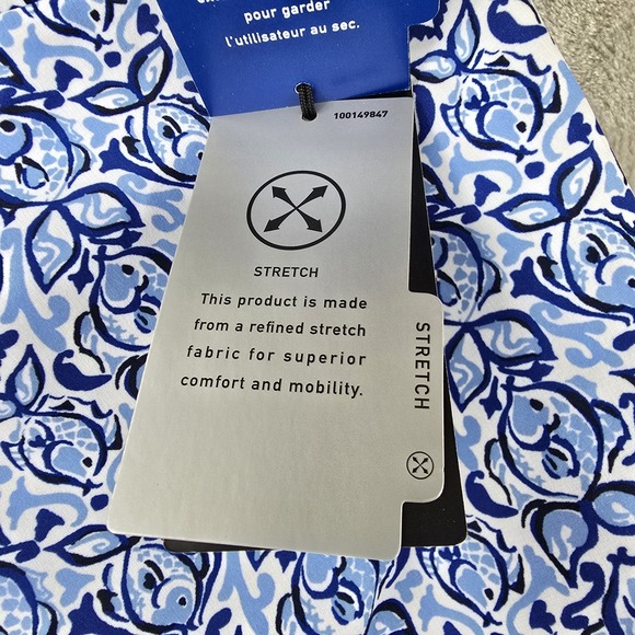 RLX Ralph Lauren Golf Chino Pants Mens 34x32 Blue Fish Print Tailored Fit - Picture 5 of 11